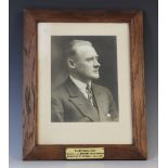 WORLD WAR II / AVIATION INTEREST: A portrait photograph of R. J. Mitchell CBE, FRAeS, (1895?1937),