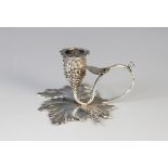 A William IV miniature silver taperstick by Taylor & Perry (city and date letters worn), designed as