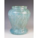 An Art Deco Monart vase, early 20th century, the 'shape C' vase of inverted baluster form with