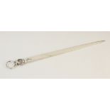 An 18th century silver meat skewer, London circa 1760, (maker's marks worn), of typical form with