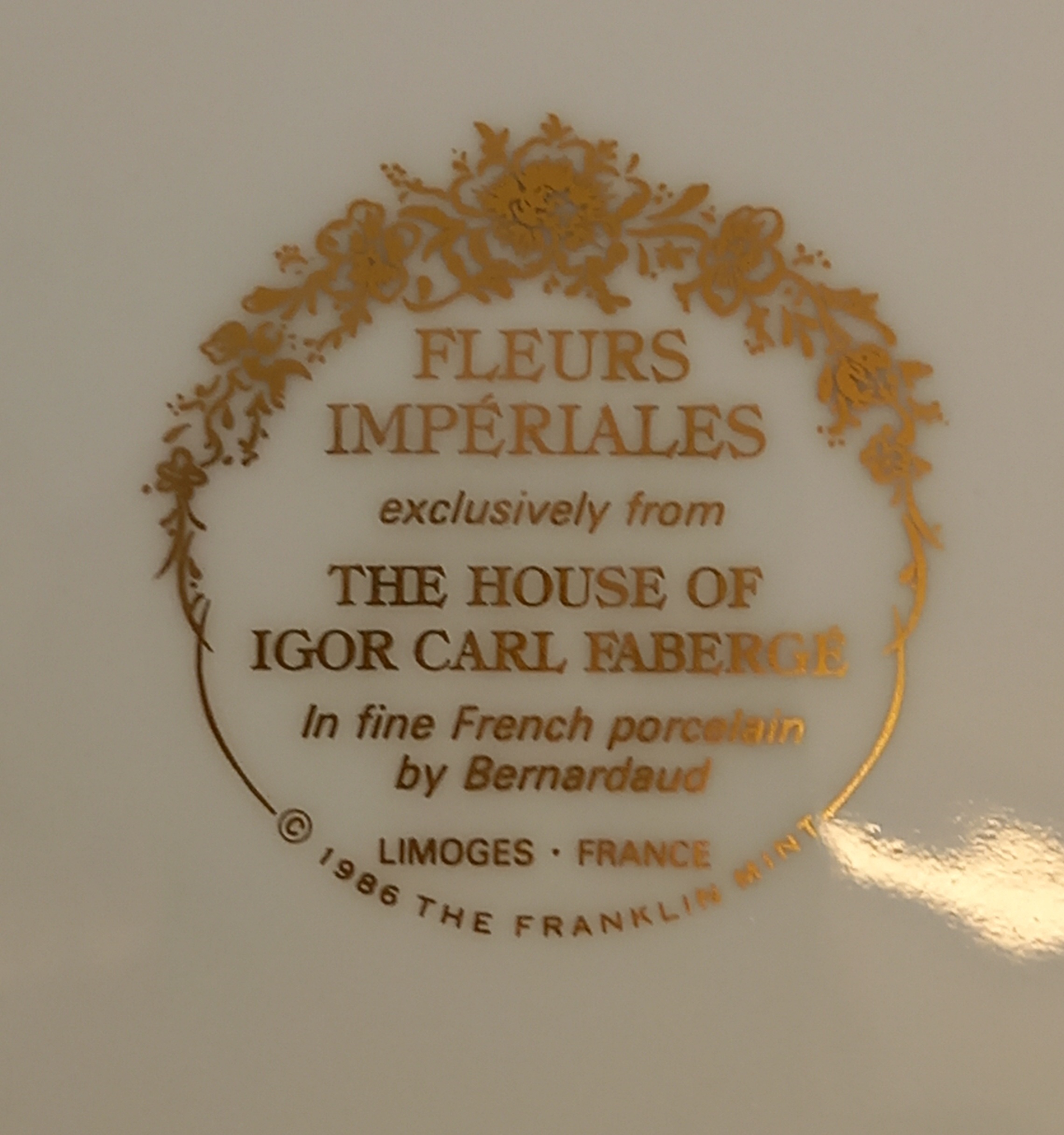 A Limoges part-service following The House of Igor Carl Faberge Fleurs Imperiales pattern, - Image 3 of 3