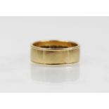 An 18ct gold wedding band, ring size L 1/2, weight 4.7gms