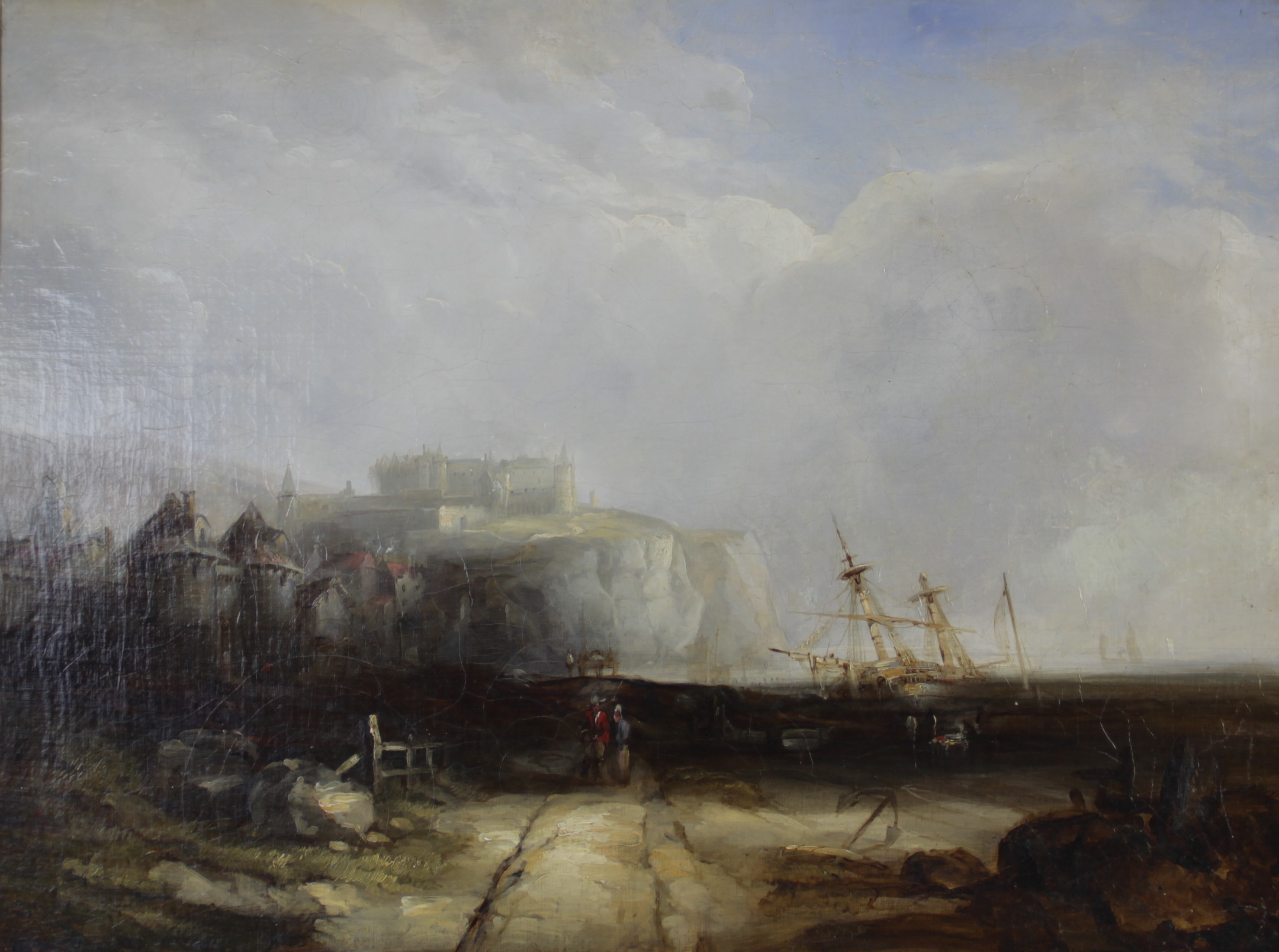 Attributed to Richard Parkes Bonington (British/French, 1802-1828), 'Coast Scene At Low Tide', Oil