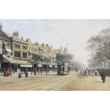 John L. Chapman (British, b.1946), 'Lord Street, Southport', Oil on board, Signed lower right, named