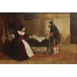 Thomas Gray (British, 19th Century), 'Jessica And Shylock', Oil on canvas, Signed lower right, named