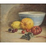 Circle of William Duffield (British, 1816-1863), Still life with fruit and bowl, Unsigned,