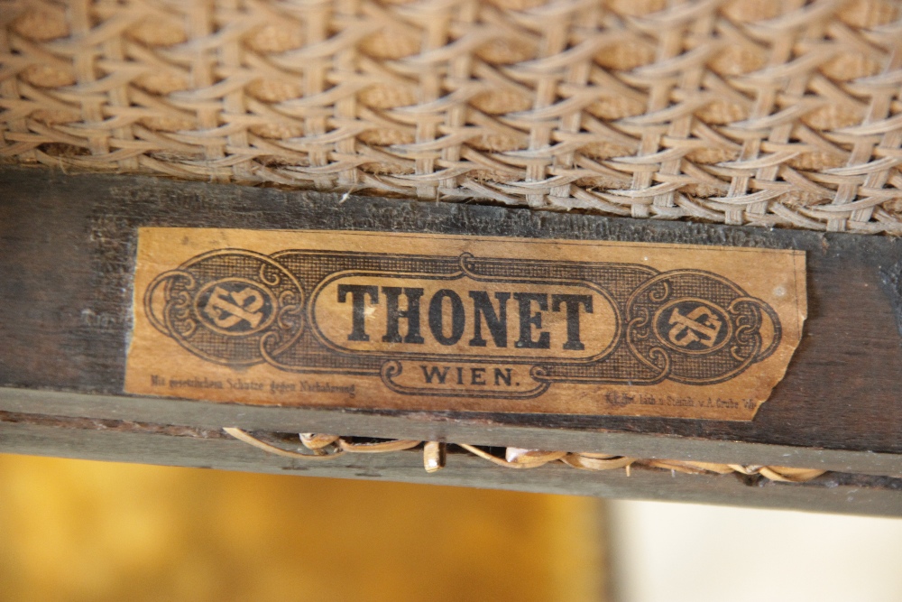 A pair of early 20th century German ebonised Arts and Crafts chairs by Michael Thonet, each chair - Image 2 of 2