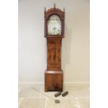 An early 19th century mahogany cased eight day longcase clock by G Claridge, Chepstow, the arched
