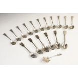 A set of eleven George V Old English pattern silver teaspoons Cooper Brothers & Sons Ltd,