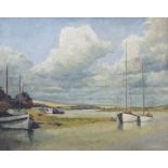 Norman Brand (British, 20th century), 'Piddinghoe, Sussex', Oil on canvas over board, Signed lower