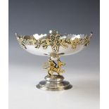 A silver gilt Royal Commemorative tazza by Garrard & Co, London 1981, limited edition number 48/200,