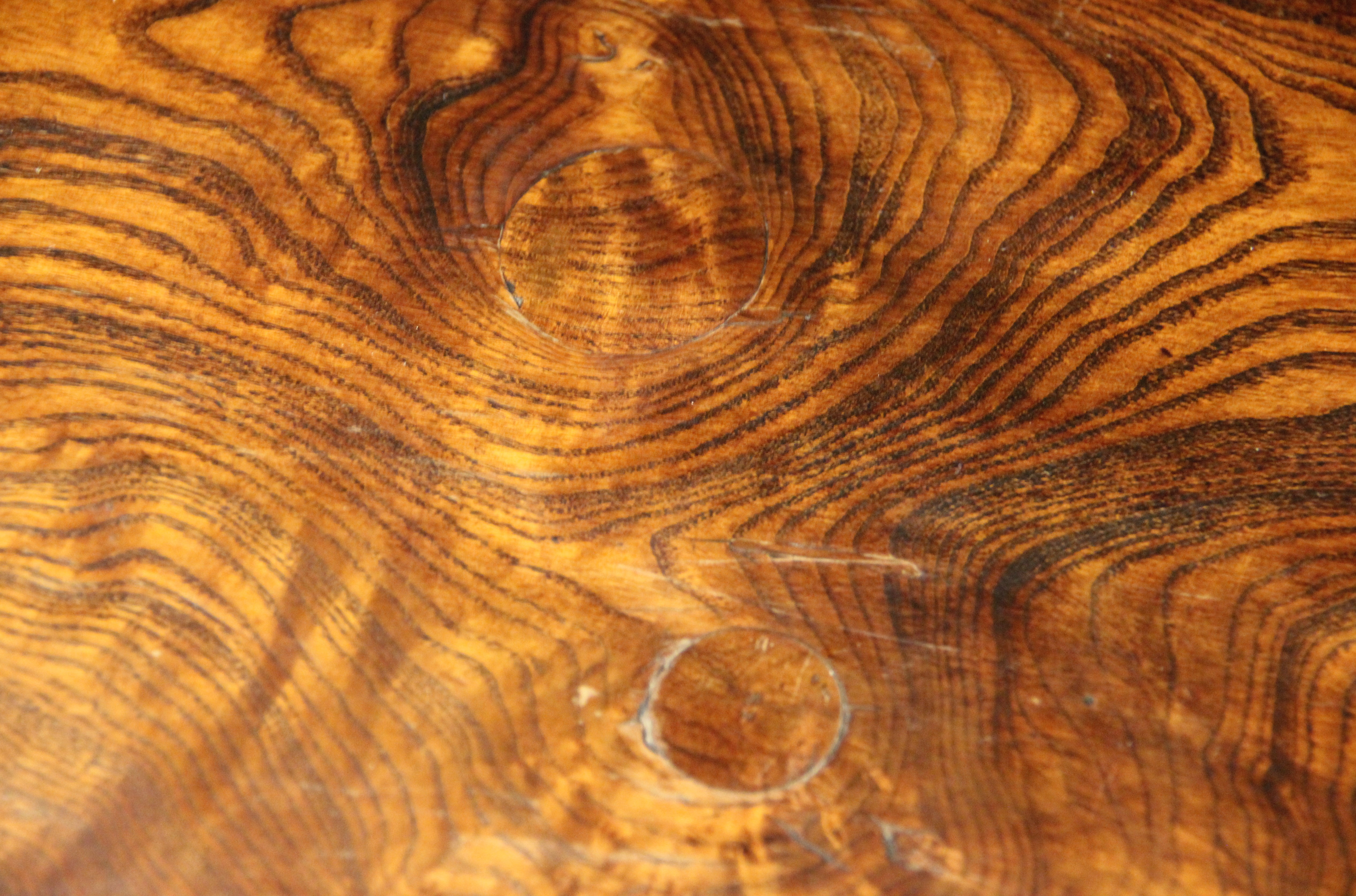 A mid 19th century elm dresser, possibly French, the high back with a moulded cornice over three - Image 4 of 15