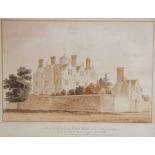 John Buckler (British, 1770-1851), 'North West View Of White Hall, near Shrewsbury', Watercolour