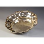 A silver lobed presentation bowl, Barker Ellis Silver Co, Birmingham 1968, of circular form with