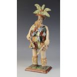 Geoffrey Fuller (b. 1936) A terracotta figure of a Morris Dancer, decorated in polychrome glaze,