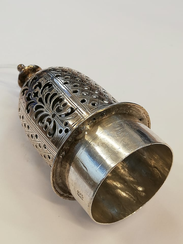 A George II silver sugar caster, Samuel Wood, London 1741, of baluster form on circular foot with - Image 8 of 11