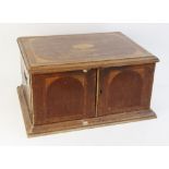 An early 20th century mahogany canteen manufactured by Walker & Hall, of rectangular form with
