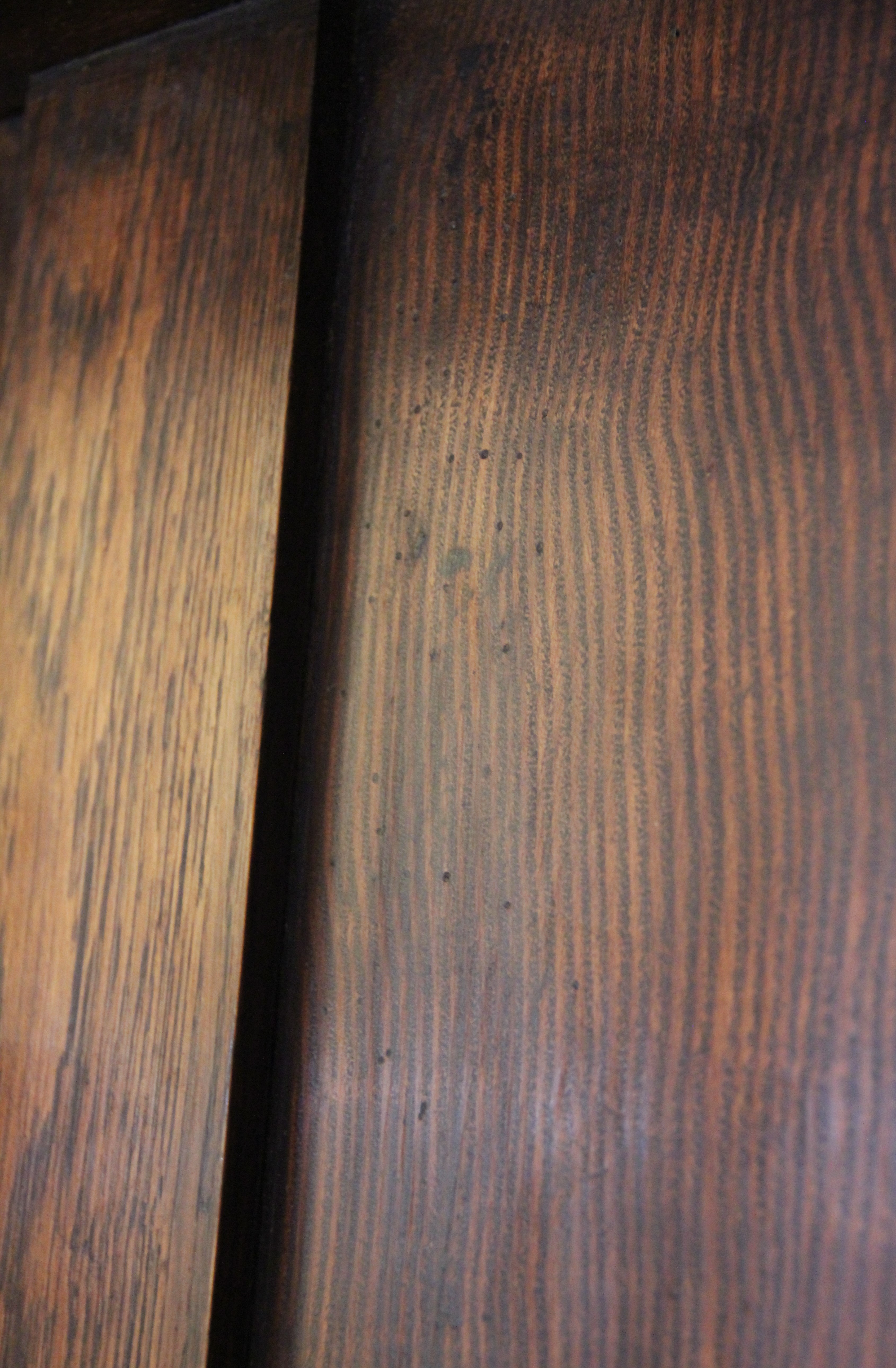 A mid 19th century elm dresser, possibly French, the high back with a moulded cornice over three - Image 7 of 15