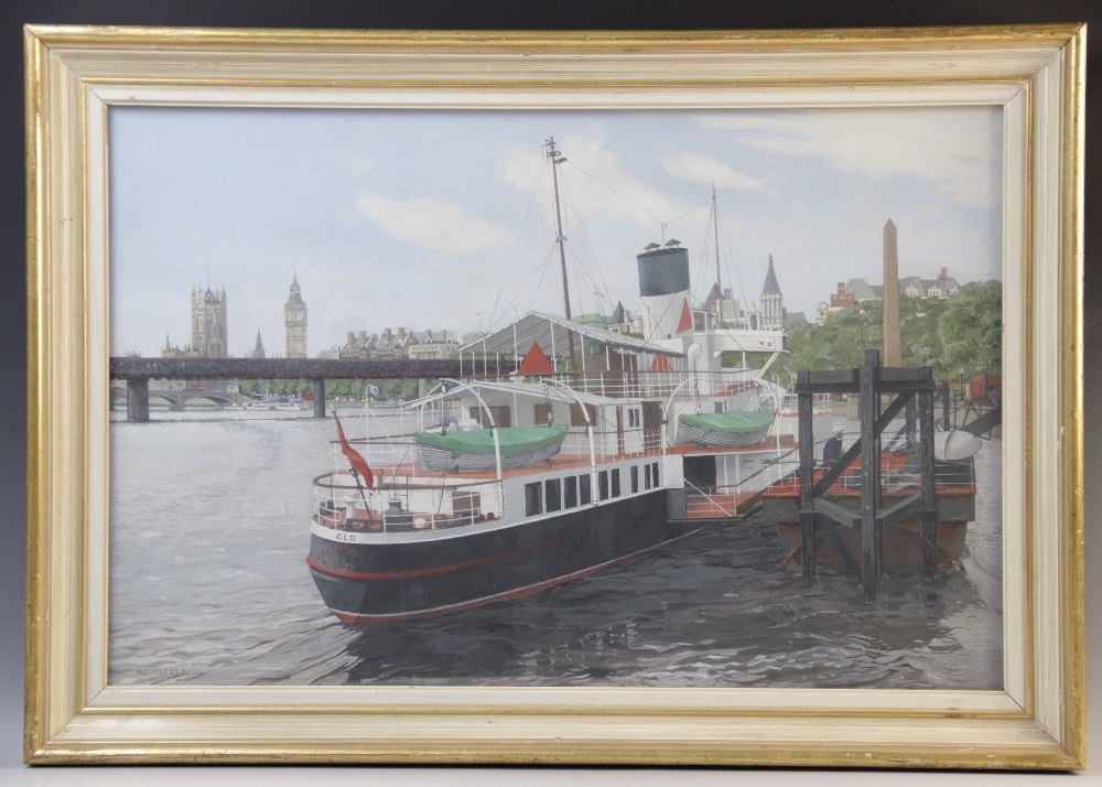 Harry Hoodless (British, 1913-1997), 'Old Caledonian', Tempera on board, Signed lower left and dated - Image 2 of 3