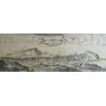 "The North Prospect of The City of Edenburgh" [sic - Edinburgh], Hand coloured print on paper, A