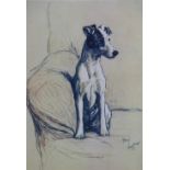 After Cecil Aldin, A terrier seated on a sofa, Limited edition print on paper, Unsigned, numbered