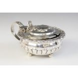 A George III silver wet mustard, possibly Crispin Fuller, London 1823, of compressed circular form