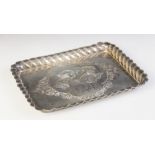 An early 20th century silver vanity tray by Henry Matthews, Birmingham (date letter worn), of