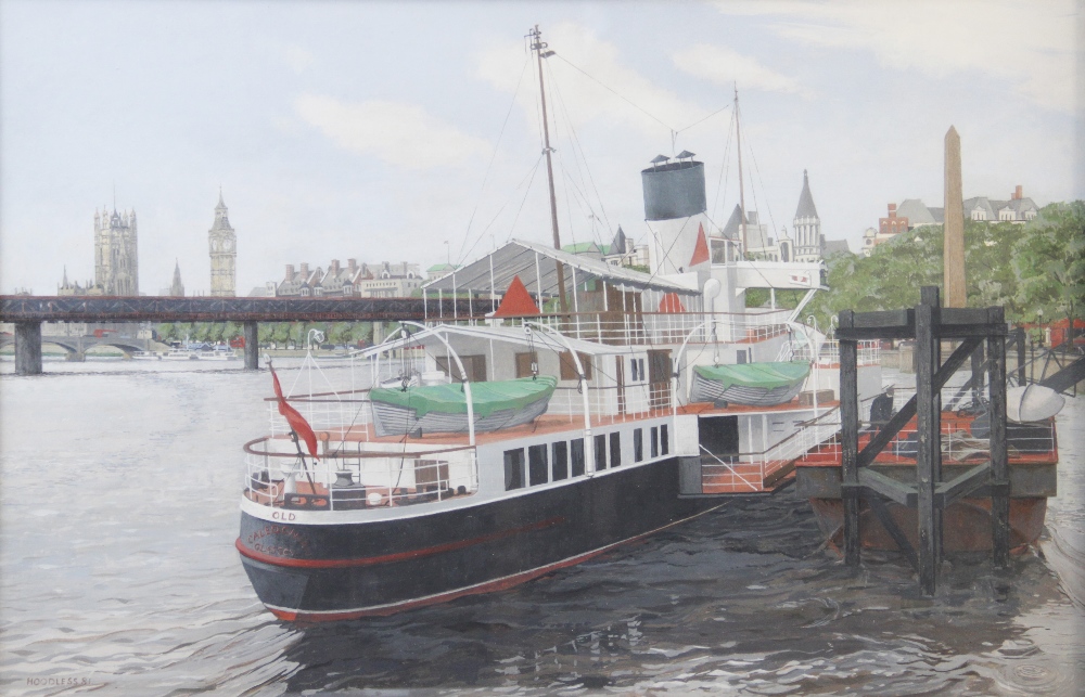 Harry Hoodless (British, 1913-1997), 'Old Caledonian', Tempera on board, Signed lower left and dated