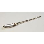 A George III silver marrow scoop by John Lambe, London 1778, the handle with gadroon border,