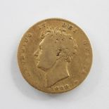 A George IV gold half sovereign, dated 1828, gross weight approx. 3.8gms