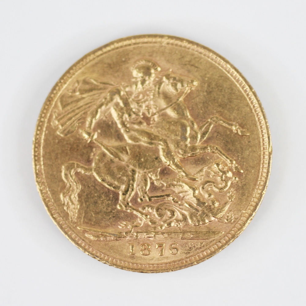 A Victorian gold sovereign, dated 1876, gross weight approx. 8.0gms