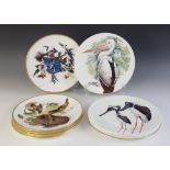 Eleven Minton China Ornithological plates, designed by RA Shufflebotham & L Woodhouse, each