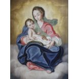 Continental school (early 19th century), A Madonna and Child in the Byzantine manner, Oil on canvas,