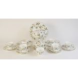 A Wedgwood six place tea service in the 'Wild Strawberry' pattern (R4406), comprising: a teapot