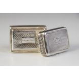 A George III silver vinaigrette, Joseph Wilmore, Birmingham 1816, of rectangular form with scale