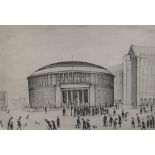 Laurence Stephen Lowry RBA RA (1887-1976), 'The Reference Library Manchester', Signed limited