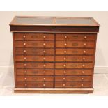 A Victorian mahogany haberdasher's cabinet, the removable upper table top display with sloping