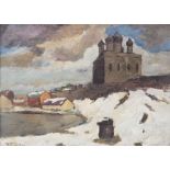 Konstantin Ivanovich Gorbatov (1876-1945), Northern winter landscape, Oil on board, Signed lower