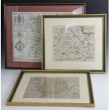 After John Speede (1552-1629), an engraved map with later hand colouring, 'Breknoke Both Shyre And