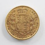 A Victorian gold full sovereign, dated 1868, gross weight 8.0gms