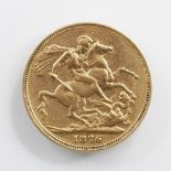 A Victorian gold sovereign, dated 1876, gross weight approx. 8gms