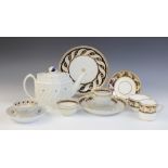 A selection of English Porcelain, late 18th and early 19th century, comprising: a New Hall hard