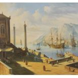 John L Chapman (British, b.1946), A historismus view of Constantinople, Oil panel, 59cm x 64.5cm,