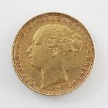A Victorian gold sovereign, dated 1885, gross weight approx. 7.9gms