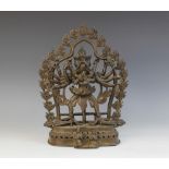 An Indian bronze figure of Goddess Kali (Dakshina Kalika), possibly Tibetan, 19th century,