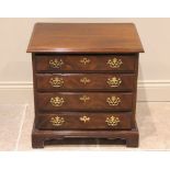 A George III style mahogany chest of drawers, by Drexel, late 20th century, of small proportions,