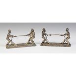 A pair of 19th novelty silver plated knife rests by William Hutton & Sons, in the form of a sailor