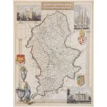 A collection of county maps, 19th century, comprising maps of Shropshire, Cheshire, Staffordshire,