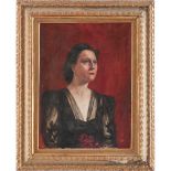 RAIMONDO MIRABELLA (Palermo 1914 - 1979) Olio su tela "Ritratto femminile" - 1946, firmato in