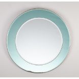 CRISTAL ART (Attr.le) Produzione Italiana anni â€˜60 Specchio di forma rotonda bordato da vetro